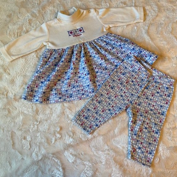 Baby Boots 2-piece Dress and Leggings Size 6 MTHS Vintage - Picture 1 of 10